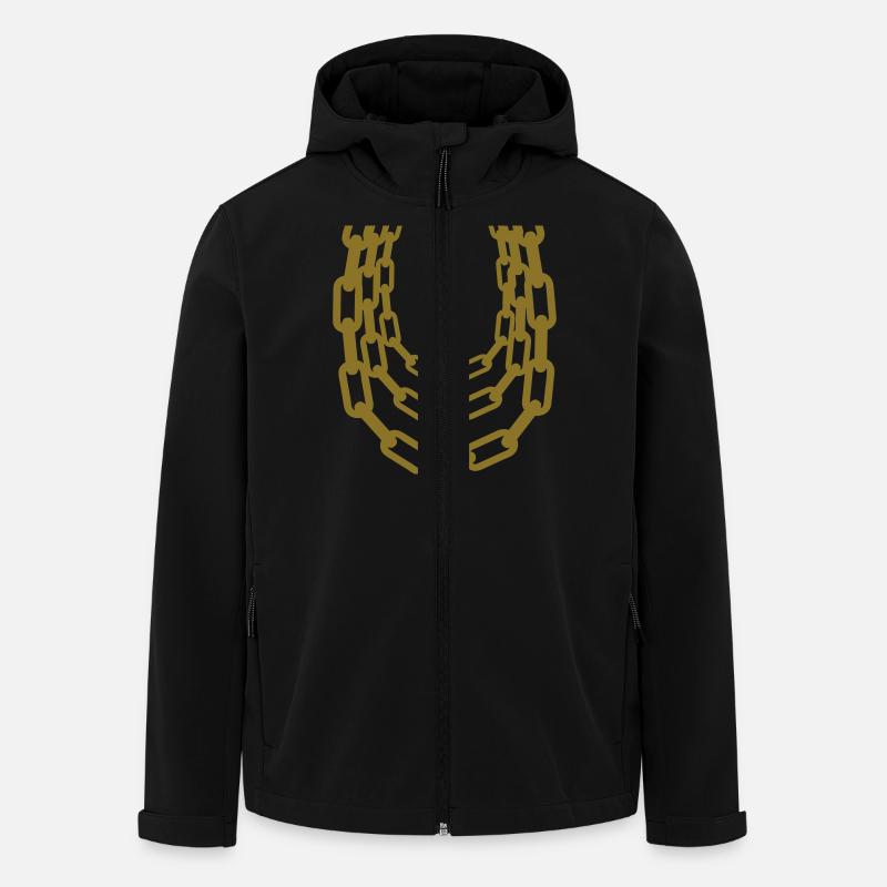 chains - Veste softshell homme en polyester recyclé Stanley/Stella - noir