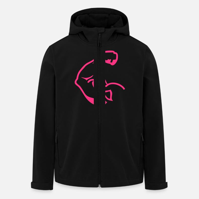 arm arm muscle bodybuilding logo1 - Men’s Recycled Softshell Jacket by Stanley/Stella - black