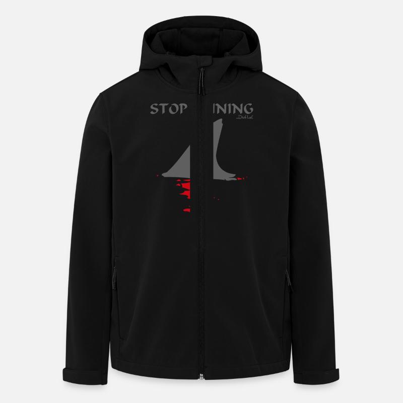 Stop Finning - Recycelte Männer Softshell-Jacke von Stanley/Stella - Schwarz