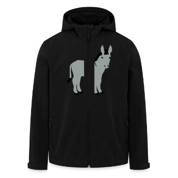 Donkey - Men’s Recycled Softshell Jacket by Stanley/Stella - black - Front - AI Model Male 185 light (185cm)
