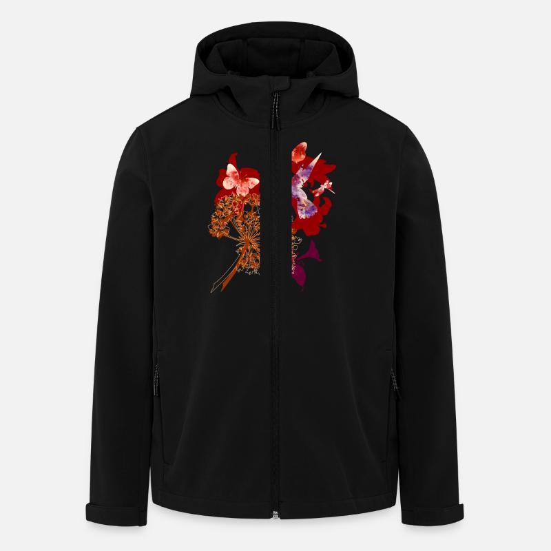 Schmetterlinge - Recycelte Männer Softshell-Jacke von Stanley/Stella - Schwarz