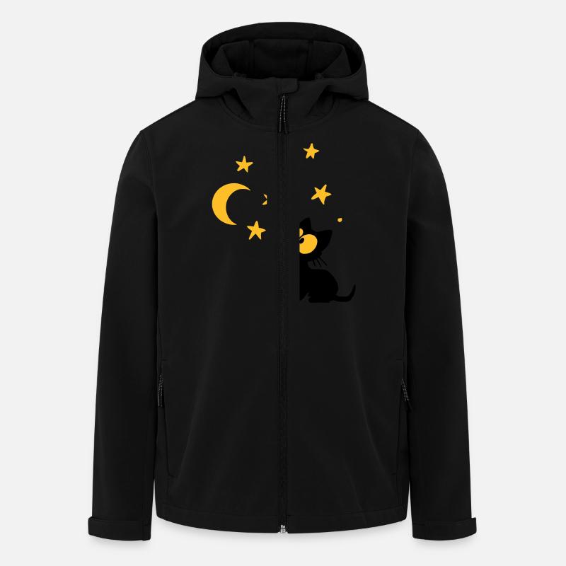 Kitten Sternen - Recycelte Männer Softshell-Jacke von Stanley/Stella - Schwarz