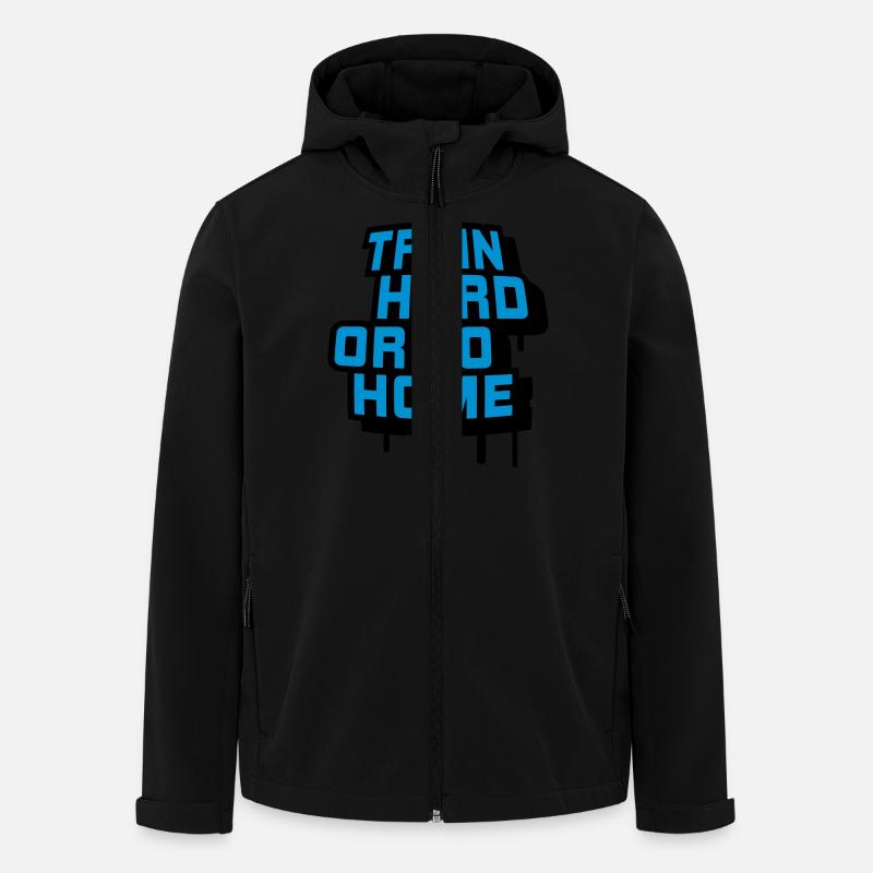 train_hard_or_go_home__f2 - Recycelte Männer Softshell-Jacke von Stanley/Stella - Schwarz