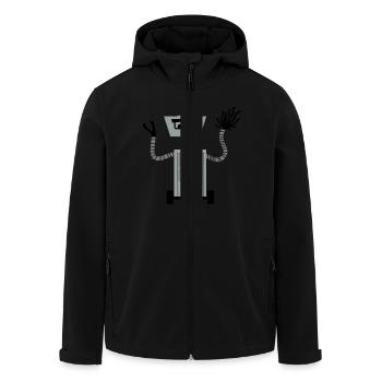 Robot - Men’s Recycled Softshell Jacket by Stanley/Stella - black - Front - AI Model Male 185 light (185cm)