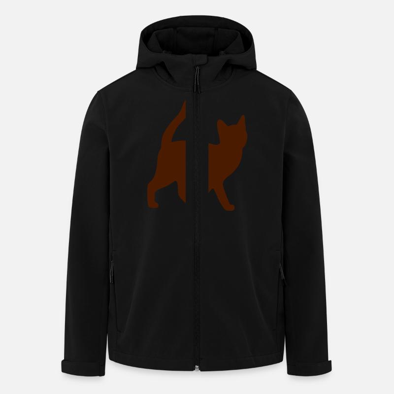 Katze - Recycelte Männer Softshell-Jacke von Stanley/Stella - Schwarz