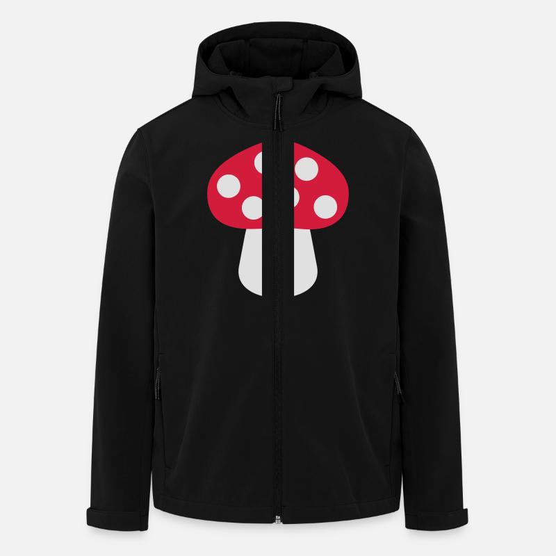 Pilz - Recycelte Männer Softshell-Jacke von Stanley/Stella - Schwarz