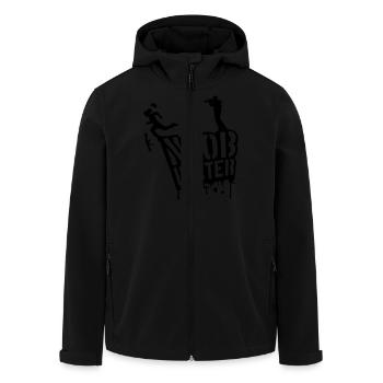 Noob Hunter tir sang gouttes graffiti - Veste softshell homme en polyester recyclé Stanley/Stella - noir - Devant - AI Model Male 185 light (185cm)