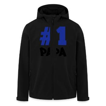 number1_papa02 - Recycelte Männer Softshell-Jacke von Stanley/Stella - Schwarz - Vorne - AI Model Male 185 light (185cm)