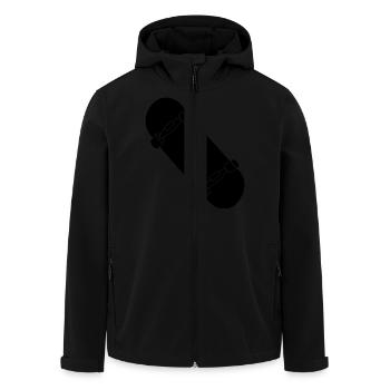 Skateboard - Men’s Recycled Softshell Jacket by Stanley/Stella - black - Front - AI Model Male 185 light (185cm)