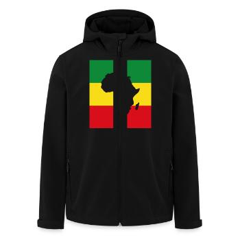 Afrika, Africa - Recycelte Männer Softshell-Jacke von Stanley/Stella - Schwarz - Vorne - AI Model Male 185 light (185cm)