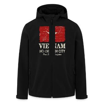 Vietnam Vintage Flag - Recycelte Männer Softshell-Jacke von Stanley/Stella - Schwarz - Vorne - AI Model Male 185 light (185cm)