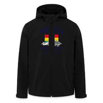 Bolivia - Flag & Mountains - Veste softshell homme en polyester recyclé Stanley/Stella - noir - Devant - AI Model Male 185 light (185cm)