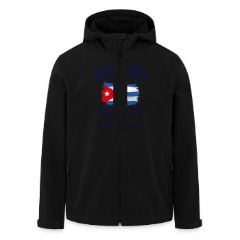 Havana - Cuba Flag - Veste softshell homme en polyester recyclé Stanley/Stella - noir - Devant - AI Model Male 185 light (185cm)