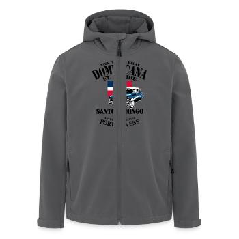 Dominican Republic - Men’s Recycled Softshell Jacket by Stanley/Stella - black - Front - AI Model Male 185 light (185cm)
