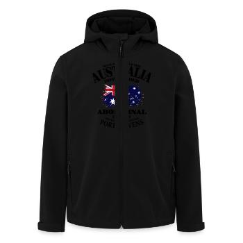 Australia - Australian Flag - Recycelte Männer Softshell-Jacke von Stanley/Stella - Schwarz - Vorne - AI Model Male 185 light (185cm)