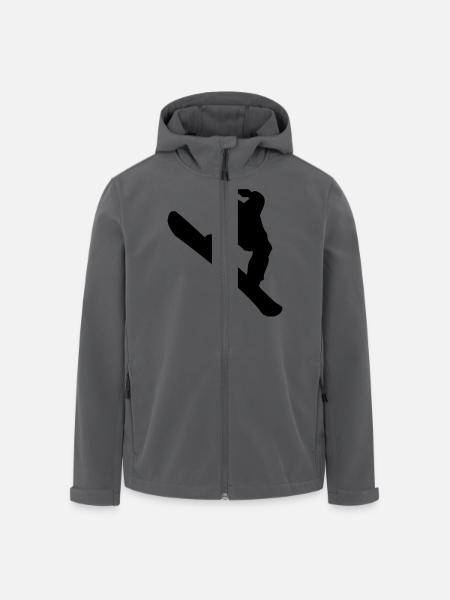 Snowboarding - Recycelte Männer Softshell-Jacke von Stanley/Stella - Schwarz