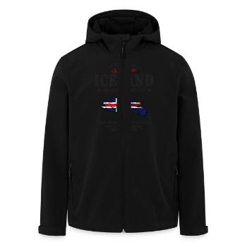 Iceland Fishing - Recycelte Männer Softshell-Jacke von Stanley/Stella - Schwarz - Vorne - AI Model Male 185 light (185cm)