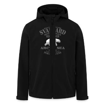 Spitsbergen - Svalbard - Spitzbergen - Polar Bear - Recycelte Männer Softshell-Jacke von Stanley/Stella - Schwarz - Vorne - AI Model Male 185 light (185cm)