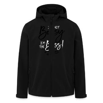 I'm not Bossy, I'm the Boss - Recycelte Männer Softshell-Jacke von Stanley/Stella - Schwarz - Vorne - AI Model Male 185 light (185cm)