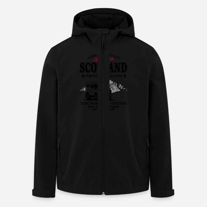 Schottland - Scotland - Jeep - Recycelte Männer Softshell-Jacke von Stanley/Stella - Schwarz