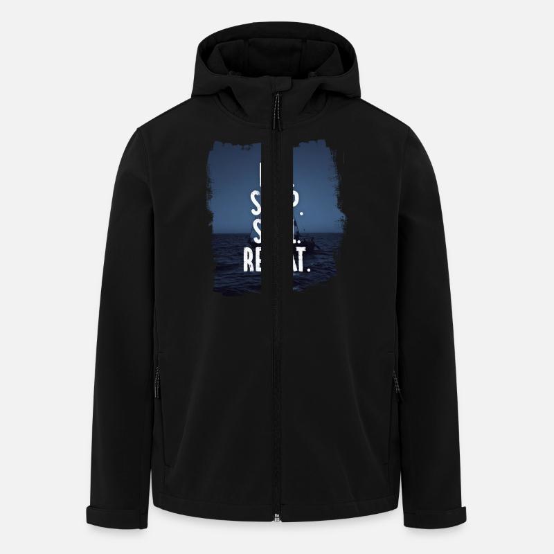 EAT. SLEEP. SAIL. REPEAT - Men’s Recycled Softshell Jacket by Stanley/Stella - black