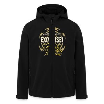 Funny Gym T Shirt Exorcise! für Horror Film Fans - Recycelte Männer Softshell-Jacke von Stanley/Stella - Schwarz - Vorne - AI Model Male 185 light (185cm)