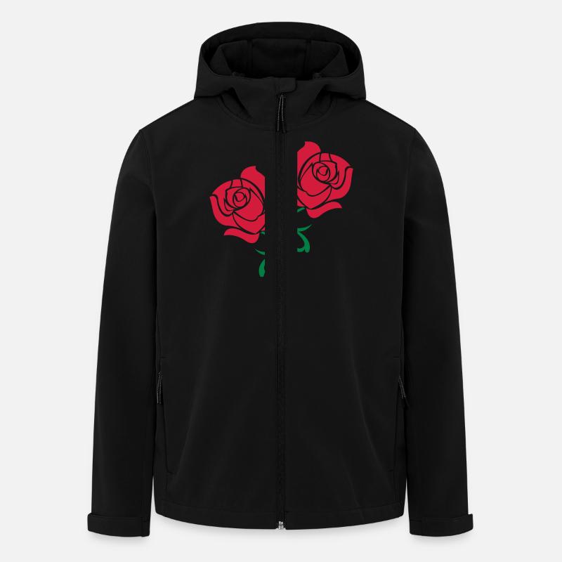 roses - Recycelte Männer Softshell-Jacke von Stanley/Stella - Schwarz