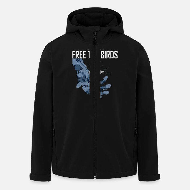LIBÉRER LES OISEAUX - Veste softshell homme en polyester recyclé Stanley/Stella - noir