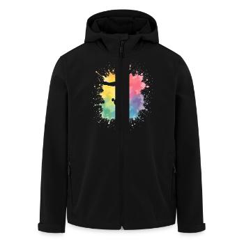 Turnerin Turnen Gymnastik Damen Mädchen Kinder - Recycelte Männer Softshell-Jacke von Stanley/Stella - Schwarz - Vorne - AI Model Male 185 light (185cm)