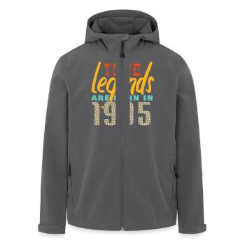 Die True Legends wurden 1995 geboren. Jahr 2025. - Recycelte Männer Softshell-Jacke von Stanley/Stella - Anthrazit - Vorne - AI Model Male 185 light (185cm)