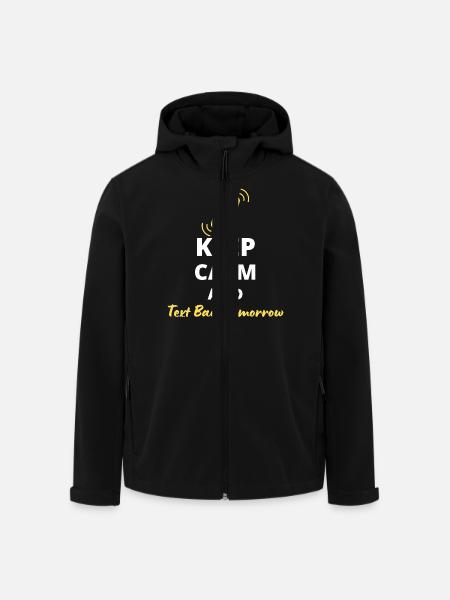 humoristiska "Keep Calm and Text Back Tomorrow" - Softshelljacka herr i återvunnen polyester Stanley/Stella - svart