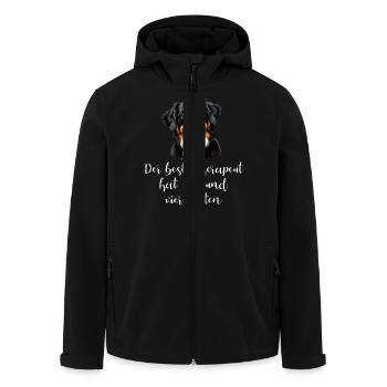 Le meilleur thérapeute a de la fourrure et quatre pattes - Veste softshell homme en polyester recyclé Stanley/Stella - noir - Devant - AI Model Male 185 light (185cm)