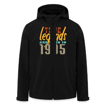 Die True Legends wurden 1995 geboren. Jahr 2025. - Recycelte Männer Softshell-Jacke von Stanley/Stella - Schwarz - Vorne - AI Model Male 185 light (185cm)