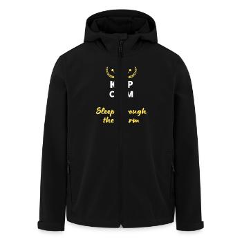 Keep Calm and Sleep Through the Alarm - Veste softshell homme en polyester recyclé Stanley/Stella - noir - Devant - AI Model Male 185 light (185cm)