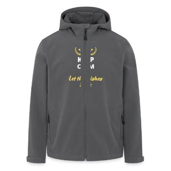 “Keep Calm and Let the Dishes Soak” - Flemme - Veste softshell homme en polyester recyclé Stanley/Stella - charbon - Devant - AI Model Male 185 light (185cm)