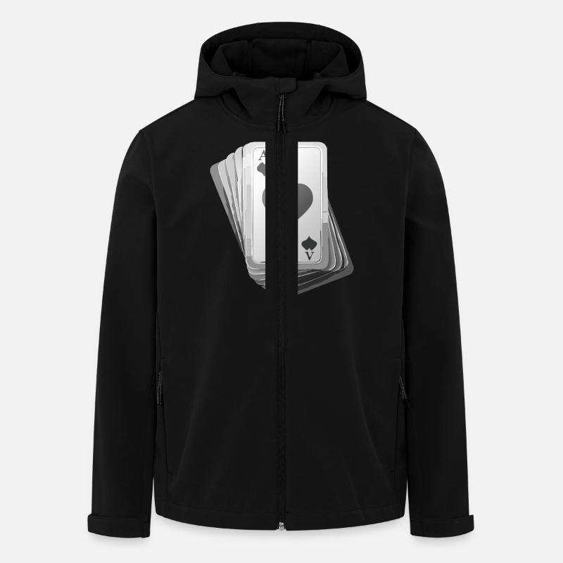 Cards black/white - Recycelte Männer Softshell-Jacke Discoverer von Stanley/Stella - Schwarz