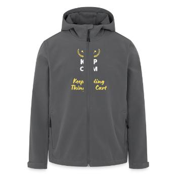Keep Calm and Keep Adding Things to Cart - Veste softshell homme en polyester recyclé Stanley/Stella - charbon - Devant - AI Model Male 185 light (185cm)