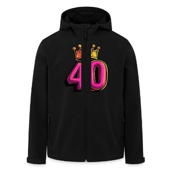 40 Numéro Jersey Couronne - Veste softshell homme en polyester recyclé Stanley/Stella - noir - Devant - AI Model Male 185 light (185cm)