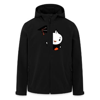 Bird Graduation College Graduation Hat School - Men’s Recycled Softshell Jacket by Stanley/Stella - black - Front - AI Model Male 185 light (185cm)