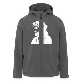 Jésus - Veste softshell homme en polyester recyclé Stanley/Stella - charbon - Devant - AI Model Male 185 light (185cm)