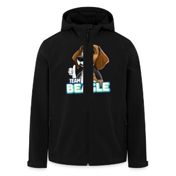TEAM Beagle - Tricolore - Men’s Recycled Softshell Jacket by Stanley/Stella - black - Front - AI Model Male 185 light (185cm)