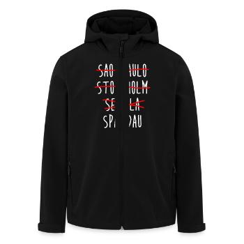 Spandau - Berlin - Allemagne - Quartier - Veste softshell homme en polyester recyclé Stanley/Stella - noir - Devant - AI Model Male 185 light (185cm)