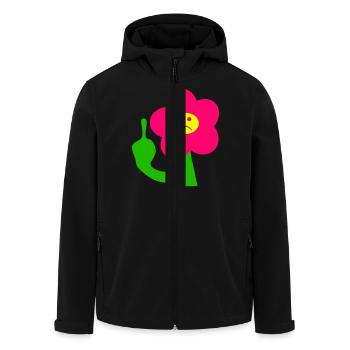 Fuck You Flower - Recycelte Männer Softshell-Jacke von Stanley/Stella - Schwarz - Vorne - AI Model Male 185 light (185cm)