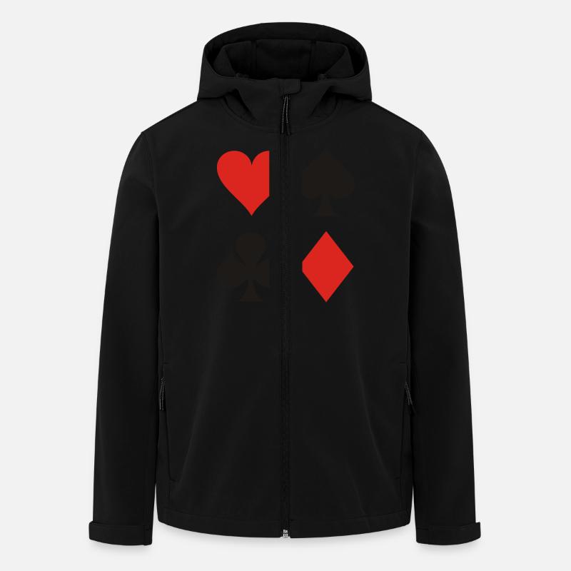 Poker, skat, card game - Men’s Recycled Softshell Jacket by Stanley/Stella - black