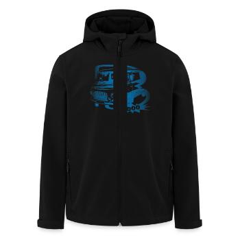 Barkas B1000 Transporter - Recycelte Männer Softshell-Jacke von Stanley/Stella - Schwarz - Vorne - AI Model Male 185 light (185cm)