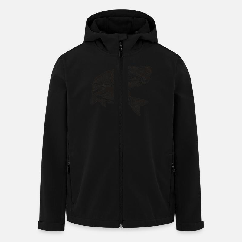 Hecht - Recycelte Männer Softshell-Jacke von Stanley/Stella - Schwarz