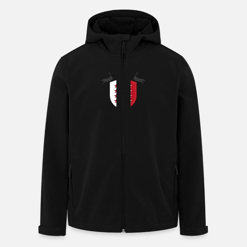 Drapeau Valais - Wallis - Recycelte Männer Softshell-Jacke von Stanley/Stella - Schwarz