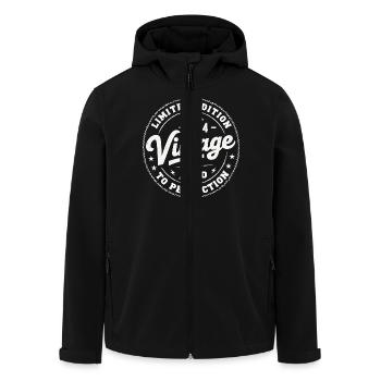 Legend since 1964 Awesome since 1964 Retro 1964 - Men’s Recycled Softshell Jacket by Stanley/Stella - black - Front - AI Model Male 185 light (185cm)