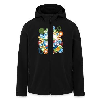 72 - Recycelte Männer Softshell-Jacke von Stanley/Stella - Schwarz - Vorne - AI Model Male 185 light (185cm)