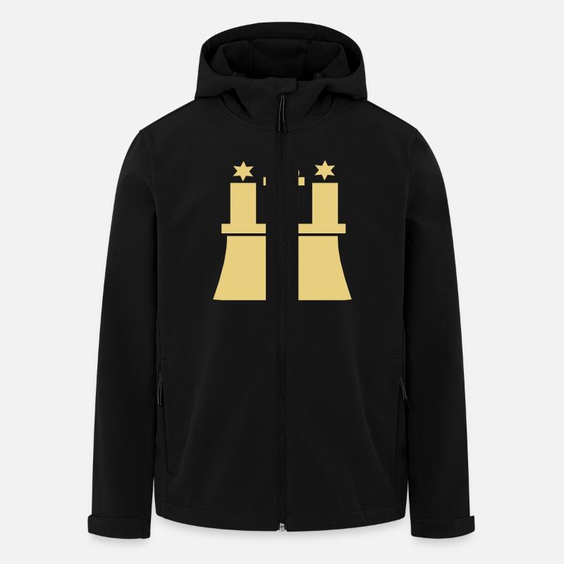 Hambourg - Veste softshell homme en polyester recyclé Stanley/Stella - noir